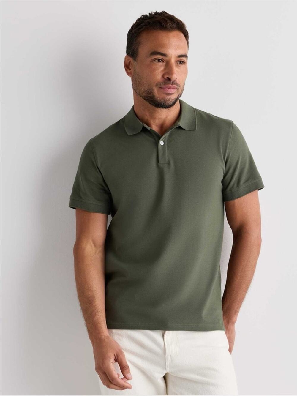 Quince Mens Organic Cotton Pique Polo Loden Green NWT MEDIUM Preppy Summer Shirt
